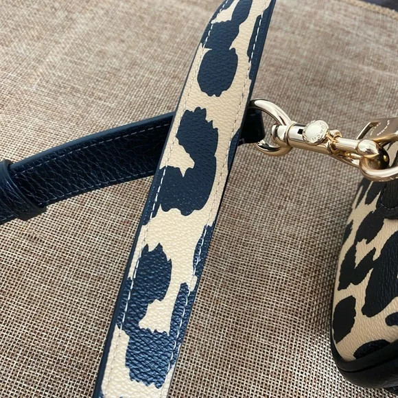 Coach Mini Rowan Crossbody with Leopard-Print Strap - Picture 4 of 7